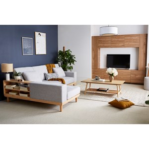 Table basse rectangulaire finition chêne l120 cm bakar