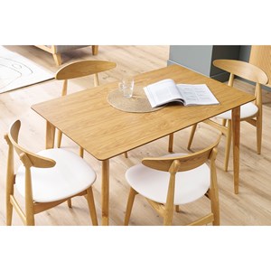 Table à manger finition frêne l120 cm elion