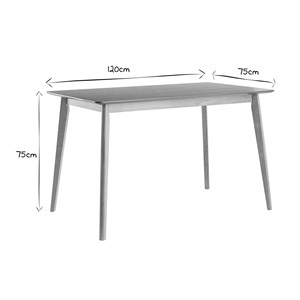 Table à manger finition frêne l120 cm elion