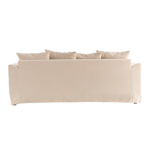 Canapé déhoussable 3 places en tissu écru fever