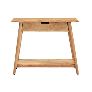 Console naturelle avec tiroir en bois massif l90 cm franklin