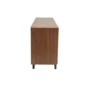 Buffet  en bois foncé noyer 4 portes l160 cm suva