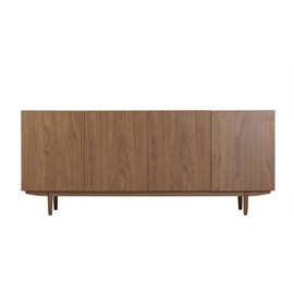 Buffet  finition bois foncé noyer 4 portes l180 cm sanaa