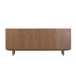 Buffet  finition bois foncé noyer 4 portes l180 cm sanaa