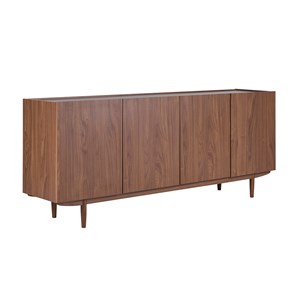 Buffet  finition bois foncé noyer 4 portes l180 cm sanaa