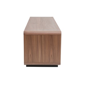 Meuble tv  en bois foncé noyer et métal noir l160 cm jako