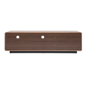 Meuble tv  en bois foncé noyer et métal noir l160 cm jako