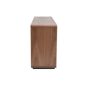 Buffet en bois foncé noyer 3 portes 3 tiroirs l160 cm jako