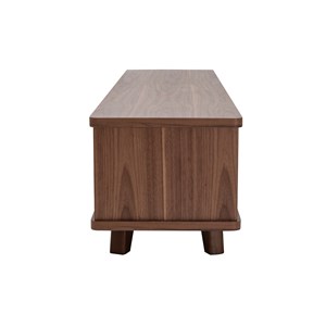 Meuble tv  bois foncé noyer 2 portes l180 cm fifties