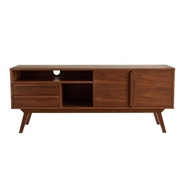 Meuble tv - buffet  bois foncé noyer l160 cm volver