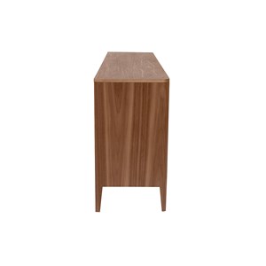 Buffet en bois foncé noyer 2 portes 3 tiroirs 180 cm benja