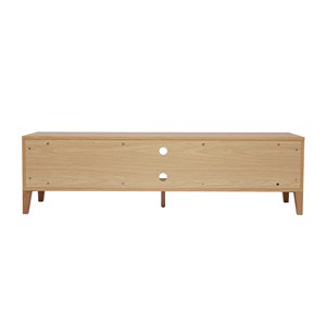 Meuble tv bois clair chêne 4 tiroirs l180 cm freddy