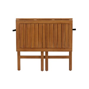 Table de balcon pliante en bois massif l80 cm carmen