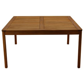 Table de jardin carrée en bois massif l147 cm akis