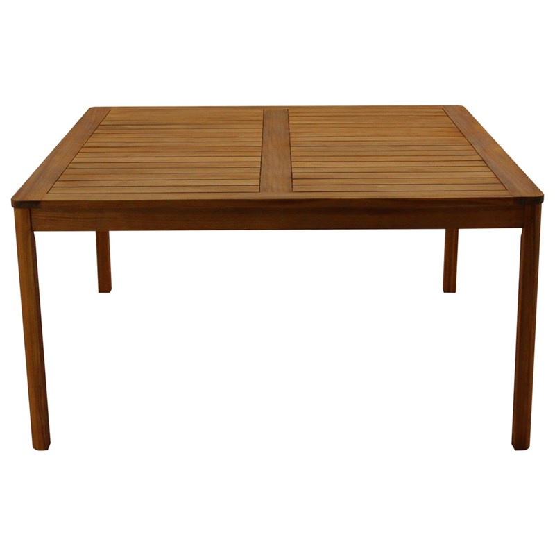Table de jardin carrée en bois massif l147 cm akis