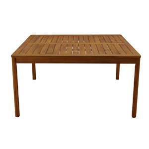 Table de jardin carrée en bois massif l147 cm akis