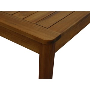 Table de jardin carrée en bois massif l147 cm akis
