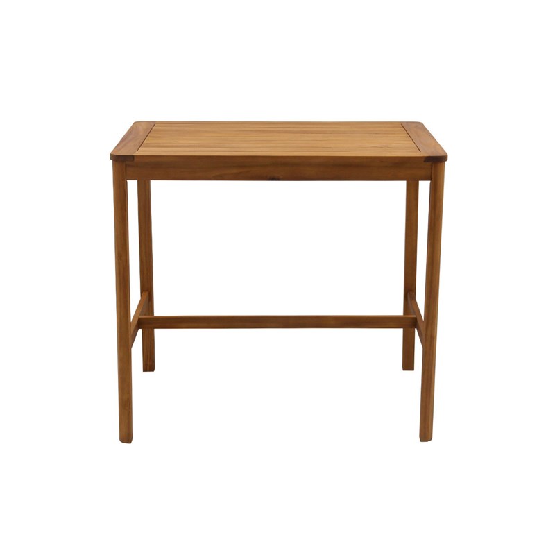 Miliboo - Table de bar de jardin rectangulaire en bois massif l120 cm akis