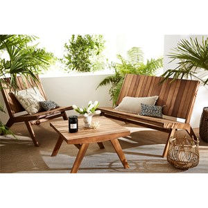 Table basse de jardin en bois massif l65 cm tidak