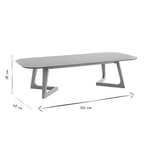 Table basse rectangulaire bois clair l150 cm juke