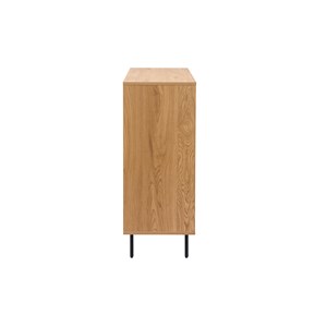 Commode finition bois clair chêne 4 tiroirs l100 cm aragon