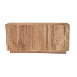 Buffet en bois massif gravé 3 portes l160 cm ark