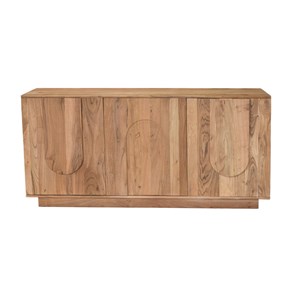 Buffet en bois massif gravé 3 portes l160 cm ark