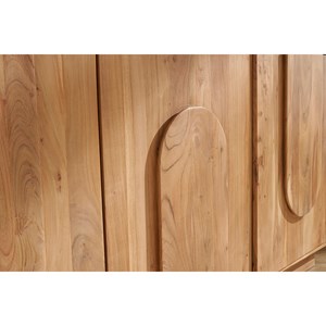 Buffet en bois massif gravé 3 portes l160 cm ark