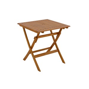 Table de jardin carrée pliante en bois massif l70 cm fuego