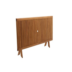 Table de jardin pliante rectangulaire en bois massif l170 cm santiago
