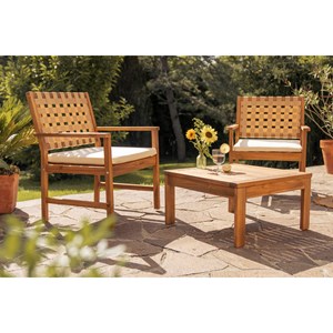 Table basse de jardin carré en bois massif l60 cm salvador