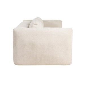 Canapé convertible avec coffre 4 places en tissu velours chenille beige crush