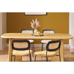 Table à manger rectangulaire en bois manguier massif l180 cm sota