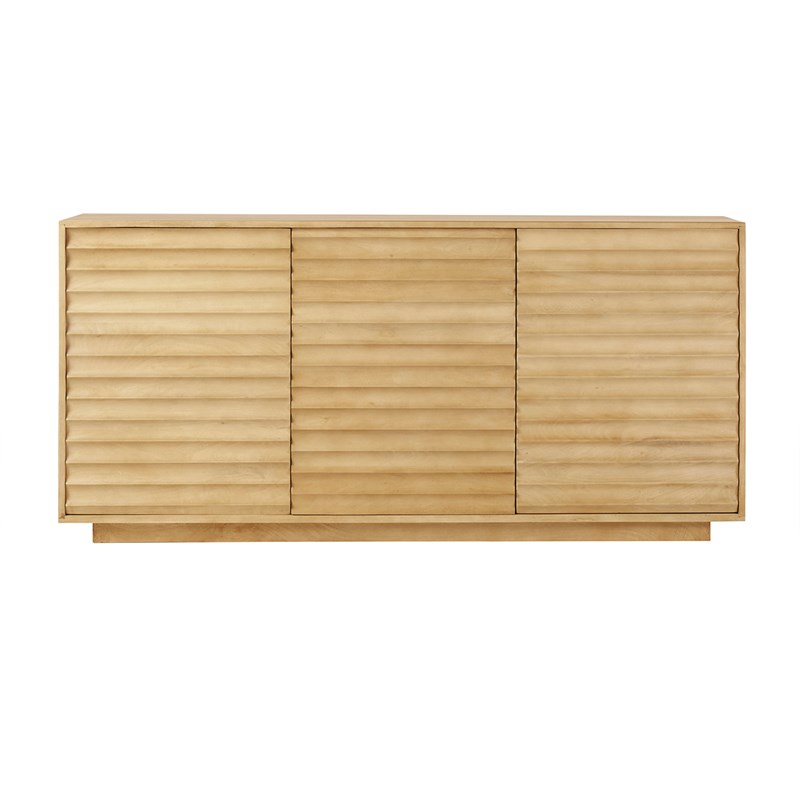 Buffet en bois manguier massif 3 portes l160 cm matcha