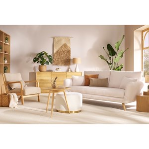 Buffet en bois manguier massif 3 portes l160 cm matcha