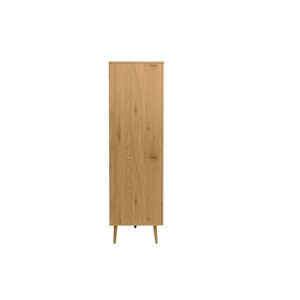 Armoire finition bois clair, cannage en rotin et métal noir l100 cm manille