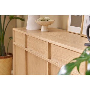 Buffet en bois clair chêne l160 cm zao