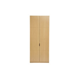 Armoire dressing avec 2 penderies finition bois chêne l90 cm garence