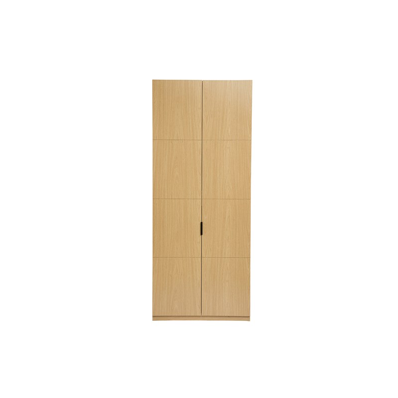 Armoire dressing avec 2 penderies finition bois chêne l90 cm garence