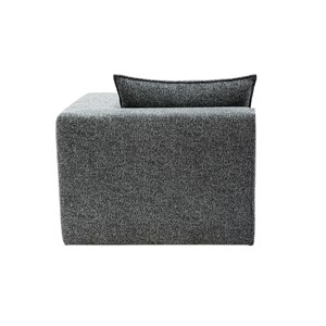 Module d'angle droit pour canapé en tissu chiné gris foncé kerry