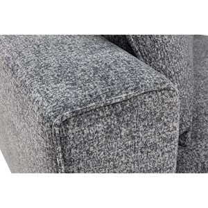 Module d'angle droit pour canapé en tissu chiné gris foncé kerry