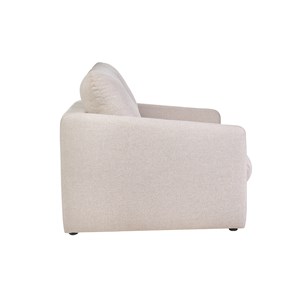 Canapé convertible 2 places en tissu beige crème paulin