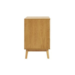 Commode bois clair chêne 3 tiroirs l90 cm felix