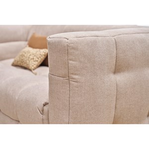 Canapé 2 places en tissu effet velours texturé beige corto