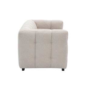 Canapé 2 places en tissu effet velours texturé beige corto