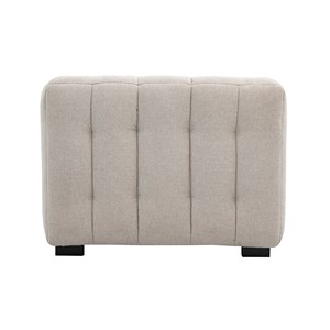 Fauteuil en tissu effet velours texturé beige corto
