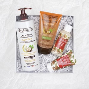 Evoluderm - coffret corps argan divin + crème mains offerte - box roséa