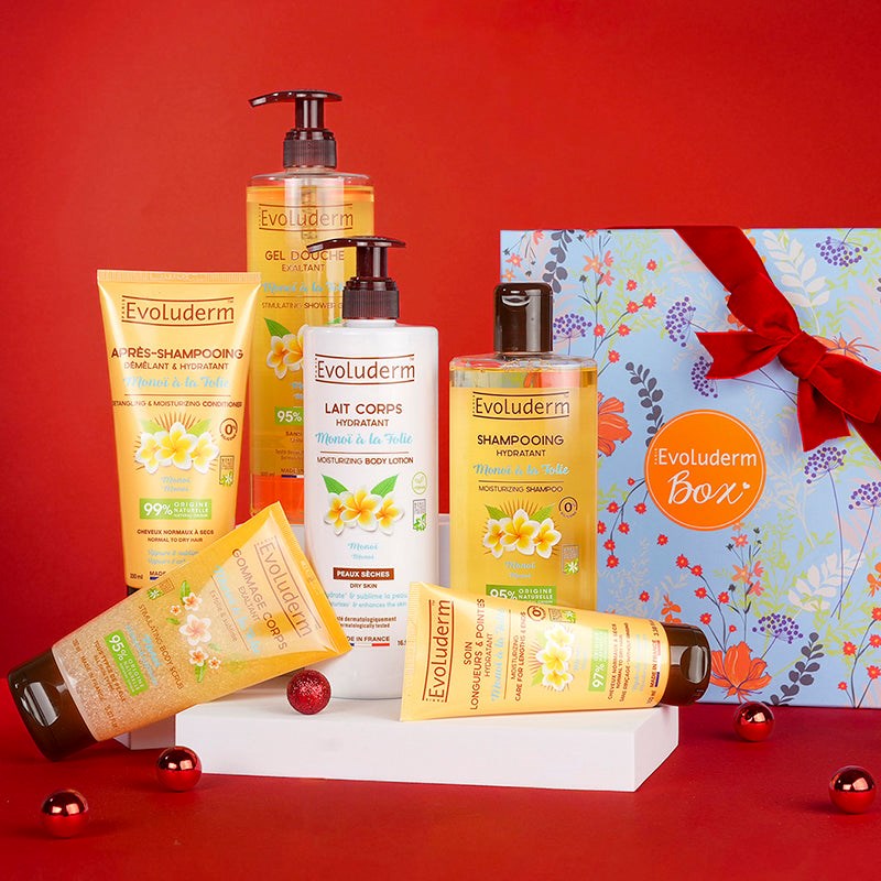 Evoluderm - coffret corps et cheveux monoï à la folie - box spring