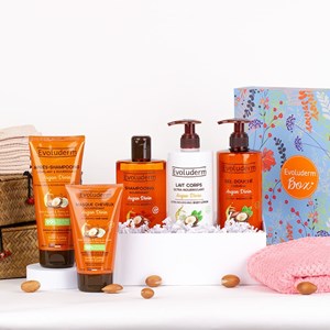 Evoluderm - coffret hammam corps et cheveux argan divin - box spring