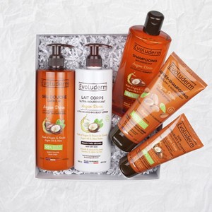 Evoluderm - coffret hammam corps et cheveux argan divin - box harmonie